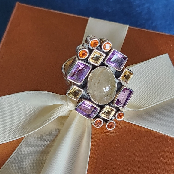 NICKY BUTLER RAJ COLLECTION LIMITED EDITION Quartz Amethyst NB Designer Ring NWT - Picture 15 of 15